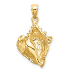Load image into Gallery viewer, 14k Yellow Gold Conch Shell Seashell Pendant Charm