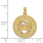 Load image into Gallery viewer, 14k Yellow Gold Ocean City New Jersey NJ Crab Pendant Charm