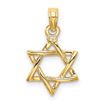 Load image into Gallery viewer, 14k Yellow Gold Star of David Pendant Charm