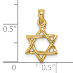 Load image into Gallery viewer, 14k Yellow Gold Star of David Pendant Charm
