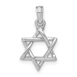 Carregar imagem no visualizador da galeria, 14k White Gold Star of David Pendant Charm