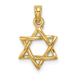 Load image into Gallery viewer, 14k Yellow Gold Star of David Pendant Charm