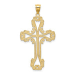Kép betöltése a galériamegjelenítőbe: 14k Yellow Gold Beaded Cut Out Cross Large Pendant Charm