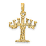 Załaduj obraz do przeglądarki galerii, 14K Yellow Gold Menorah 3D Pendant Charm