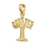 Załaduj obraz do przeglądarki galerii, 14K Yellow Gold Menorah 3D Pendant Charm