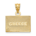 Afbeelding in Gallery-weergave laden, 14k Yellow Gold Enamel Greece Flag Pendant Charm