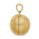 Ladda upp bild till gallerivisning, 14k Yellow Gold Basketball 3D Pendant Charm