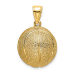 Ladda upp bild till gallerivisning, 14k Yellow Gold Basketball 3D Pendant Charm