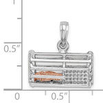 Load image into Gallery viewer, 14K White Rose Gold Two Tone Lobster Trap 3D Pendant Charm