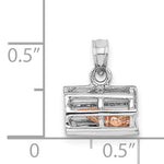 Load image into Gallery viewer, 14K White Rose Gold Two Tone Lobster Trap 3D Small Pendant Charm