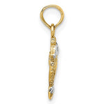 Load image into Gallery viewer, 14k Yellow Gold and Rhodium Seahorse Pendant Charm