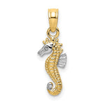 Load image into Gallery viewer, 14k Yellow Gold and Rhodium Seahorse Pendant Charm