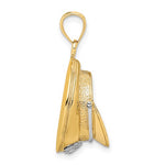 Load image into Gallery viewer, 14k Yellow Gold and Rhodium Police Hat Cap 3D Pendant Charm
