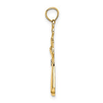 Afbeelding in Gallery-weergave laden, 14K Yellow Gold and Rhodium Dress with Flower Pendant Charm