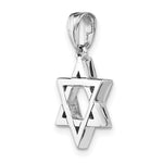 Load image into Gallery viewer, 14k White Gold Star of David Pendant Charm