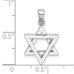 Load image into Gallery viewer, 14k White Gold Star of David Pendant Charm