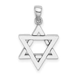 Load image into Gallery viewer, 14k White Gold Star of David Pendant Charm