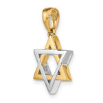 Load image into Gallery viewer, 14k Yellow White Gold Two Tone Star of David Pendant Charm