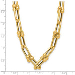 Carregar imagem no visualizador da galeria, 14k Yellow Gold Elongated Link Ball Necklace Chain 18 inches Made to Order