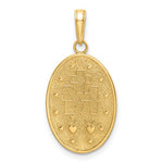 Lataa kuva Galleria-katseluun, 14k Yellow Gold Enamel Blessed Virgin Mary Miraculous Medal Oval Pendant Charm