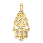 Ladda upp bild till gallerivisning, 14K Yellow Gold and Rhodium Hamsa Chamseh Spade Symbol Pendant Charm
