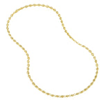Load image into Gallery viewer, 14K Yellow Gold 3.7mm Puff Mariner Bracelet Anklet Choker Pendant Necklace Chain