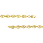 画像をギャラリービューアに読み込む, 14K Yellow Gold 4.5mm Puff Mariner Bracelet Anklet Choker Pendant Necklace Chain