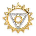 Загрузить изображение в средство просмотра галереи, 14K Yellow Gold Diamond Vishuddha Throat Chakra Chain Slide Pendant Charm