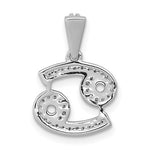 Load image into Gallery viewer, 14k White Gold Genuine Diamond Cancer Zodiac Horoscope Pendant Charm