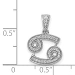Load image into Gallery viewer, 14k White Gold Genuine Diamond Cancer Zodiac Horoscope Pendant Charm