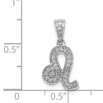 Charger l'image dans la galerie, 14k White Gold Genuine Diamond Leo Zodiac Horoscope Pendant Charm