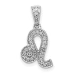 Charger l'image dans la galerie, 14k White Gold Genuine Diamond Leo Zodiac Horoscope Pendant Charm