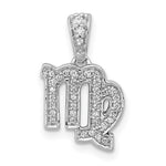 Carica l'immagine nel visualizzatore di Gallery, 14k White Gold Genuine Diamond Virgo Zodiac Horoscope Pendant Charm