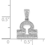 Charger l'image dans la galerie, 14k White Gold Genuine Diamond Libra Zodiac Horoscope Pendant Charm