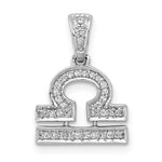 Charger l'image dans la galerie, 14k White Gold Genuine Diamond Libra Zodiac Horoscope Pendant Charm