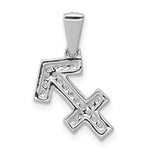 Ladda upp bild till gallerivisning, 14k White Gold Genuine Diamond Sagittarius Zodiac Horoscope Pendant Charm