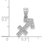 Ladda upp bild till gallerivisning, 14k White Gold Genuine Diamond Sagittarius Zodiac Horoscope Pendant Charm