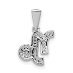 Charger l'image dans la galerie, 14k White Gold Genuine Diamond Capricorn Zodiac Horoscope Pendant Charm