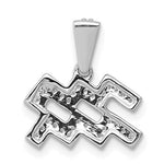 Charger l'image dans la galerie, 14k White Gold Genuine Diamond Aquarius Zodiac Horoscope Pendant Charm