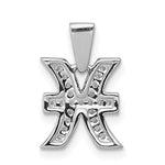 Ladda upp bild till gallerivisning, 14k White Gold Genuine Diamond Pisces Zodiac Horoscope Pendant Charm