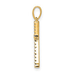 將圖片載入圖庫檢視器 14K Yellow White Gold Diamond Initial Letter K Uppercase Block Alphabet Pendant Charm
