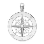 Carica l'immagine nel visualizzatore di Gallery, Sterling Silver Nautical Compass Medallion Large Pendant Charm