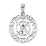 Load image into Gallery viewer, Sterling Silver Nautical Compass Medallion Pendant Charm