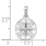 Load image into Gallery viewer, Sterling Silver Nautical Compass Medallion Small Pendant Charm