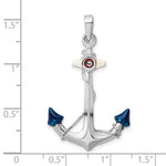 Load image into Gallery viewer, Sterling Silver Enamel Anchor 3D Pendant Charm