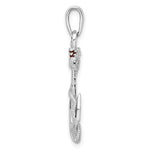 Load image into Gallery viewer, Sterling Silver Enamel Anchor Pendant Charm