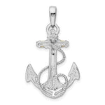 Load image into Gallery viewer, Sterling Silver Enamel Anchor Pendant Charm