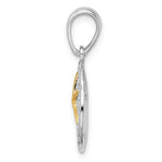 Carica l'immagine nel visualizzatore di Gallery, Sterling Silver with 14k Gold Sand Dollar Starfish Pendant Charm