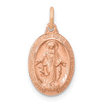 Cargar imagen en el visor de la galería, Sterling Silver Rose Gold Plated Blessed Virgin Mary Miraculous Medal Pendant Charm