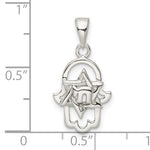 Carregar imagem no visualizador da galeria, Sterling Silver Hamsa Chamseh Chai Star of David Pendant Charm